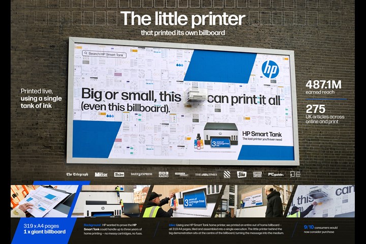 The Little Printer that printed its own billboard - HP Smart Tank - HP Smart Tank