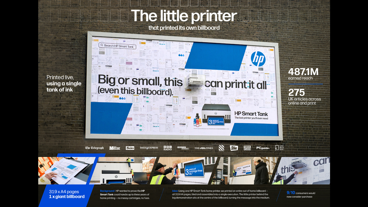 The Little Printer that printed its own billboard - HP Smart Tank - HP Smart Tank