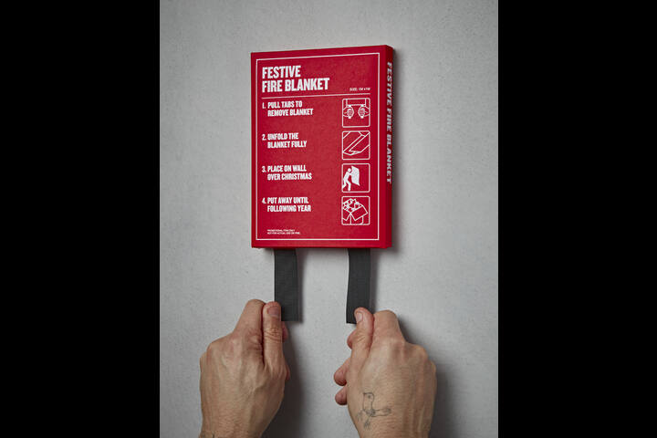 Festive Fire Blanket - Promotional Fire Blanket - Pencil Studio
