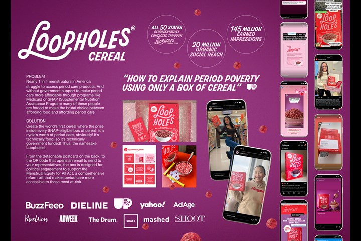 Loopholes - PERIOD., Free the Period, No More Secrets, The Flow Initiative, Ignite, August, Off-Limits Cereal - PERIOD., Free the Period, No More Secrets, The Flow Initiative, Ignite, August, Off-Limits Cereal