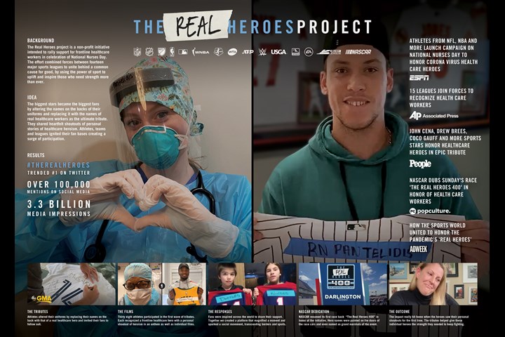 #TheRealHeroes Project - Sports United - MLB, MLS, NFL, NHL, NBA, WNBA, ATP, WTA, NWSL, USGA, NASCAR, Activision, EA, WWE