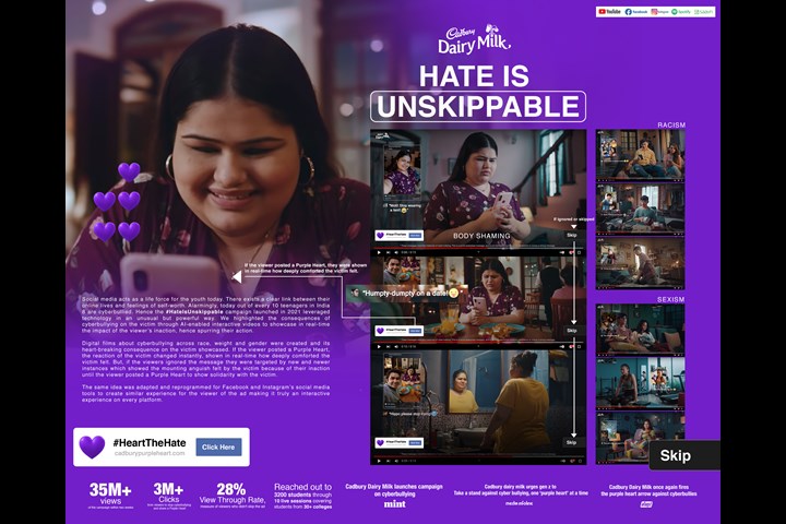 #HateIsUnskippable - Mondelēz India - Cadbury Dairy Milk