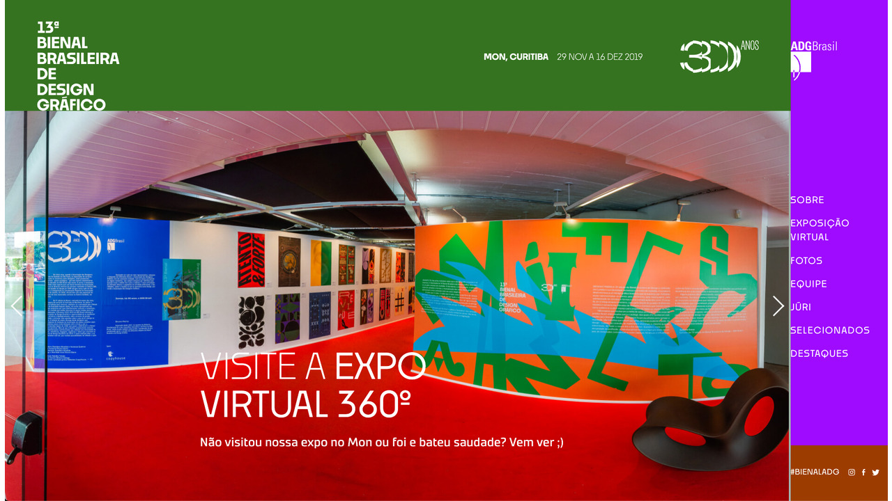 Website da 13ª. Bienal Brasileira de Design Gráfico - ADG Brasil - 2019 - ADG Brasil