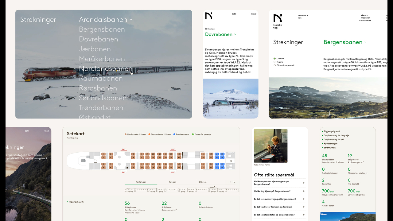 Website, Norske tog - New digital tools - Norske tog