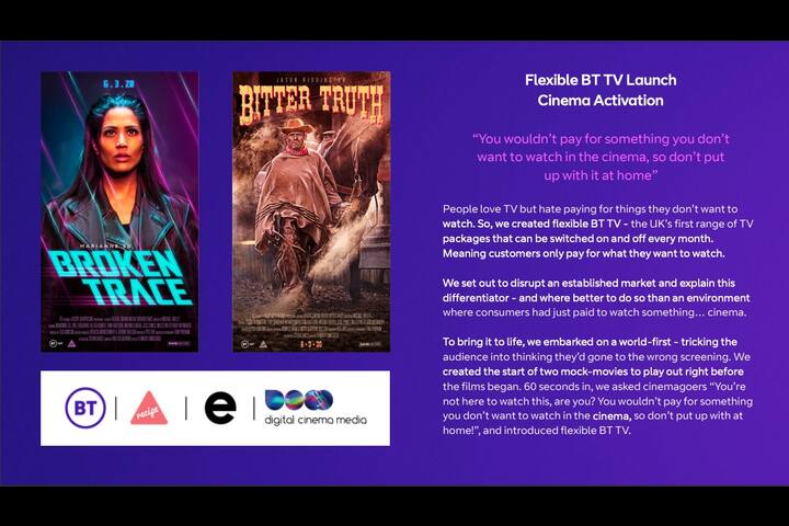 BT TV Launch: Cinema Activation - BT TV - BT