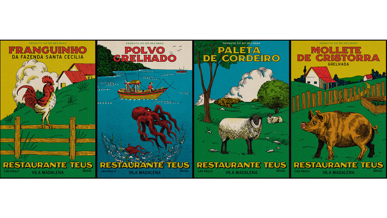 Cartazes Restaurante Teus - 2021 - Estúdio Arado