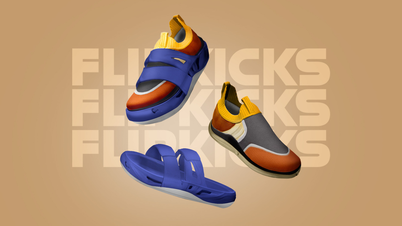 Flip-Kicks: The shoe with a sidekick. - - 