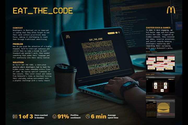 Eat the code - Fast Food - McDonald's Canada