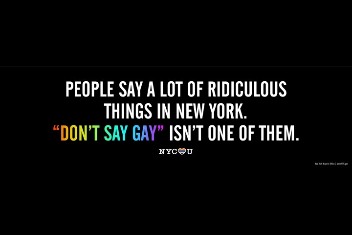 NYC Says Gay - Not for Profit or Charity for Gay Rights - New York Office of the Mayor