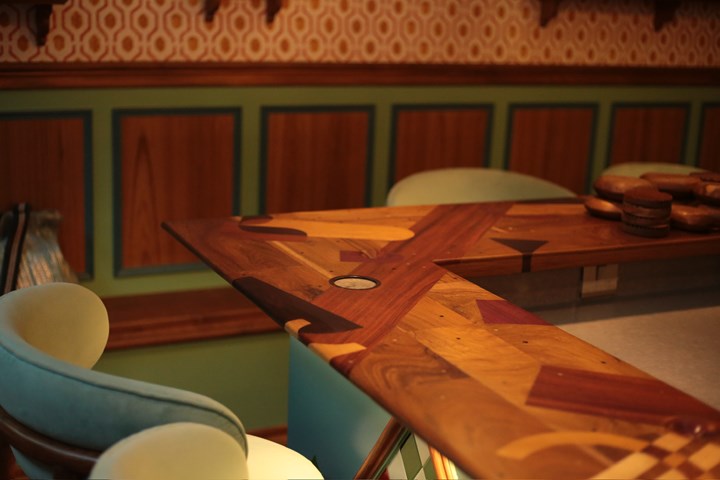 Dining and bar counter tops for Papa's Bombay - Hunger inc. Hospitality pvt. ltd. - Papa's by Hunger inc.