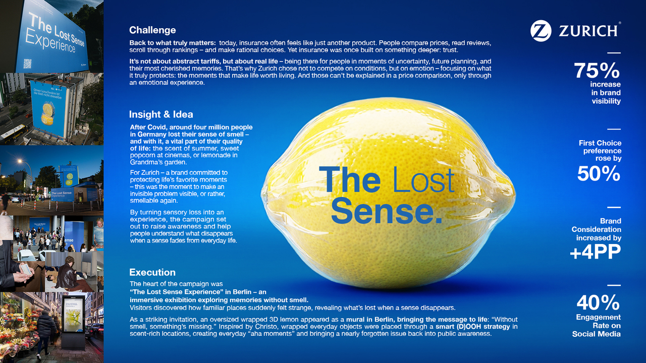 The Lost Sense Experience. - Zurich - Insurance Services