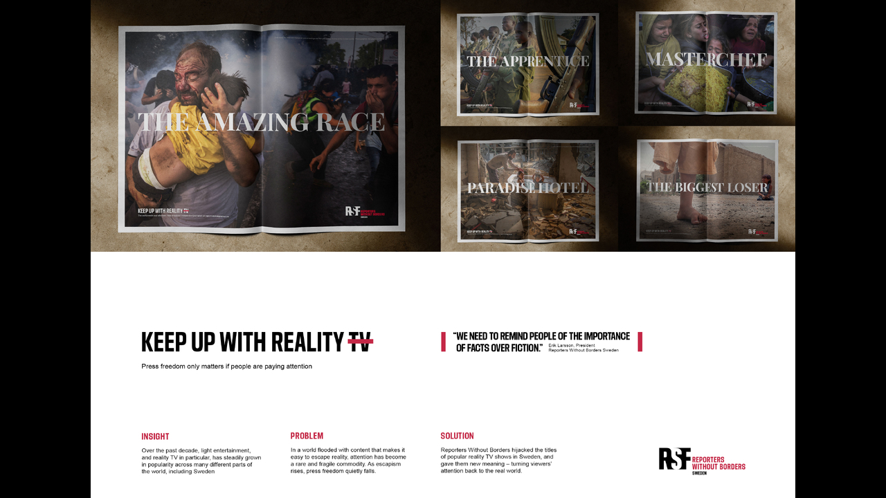 Keep up with reality - Global NGO focussing on press freedom - Reporters Without Borders