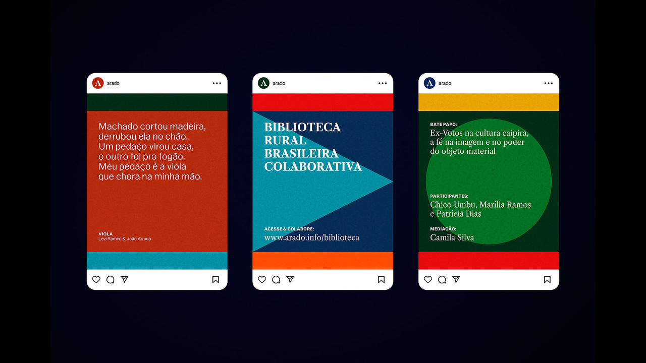 Identidade visual Arado - 2020 - Daó + Giulia Fagundes + Bruno Brito