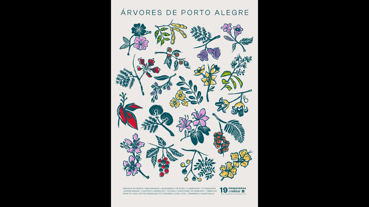 Pôster Árvores de Porto Alegre - 2023 - Néktar Design e Branding