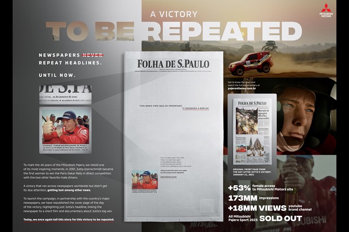 A victory to be repeated - Pajero Sport - Mitsubishi Motors