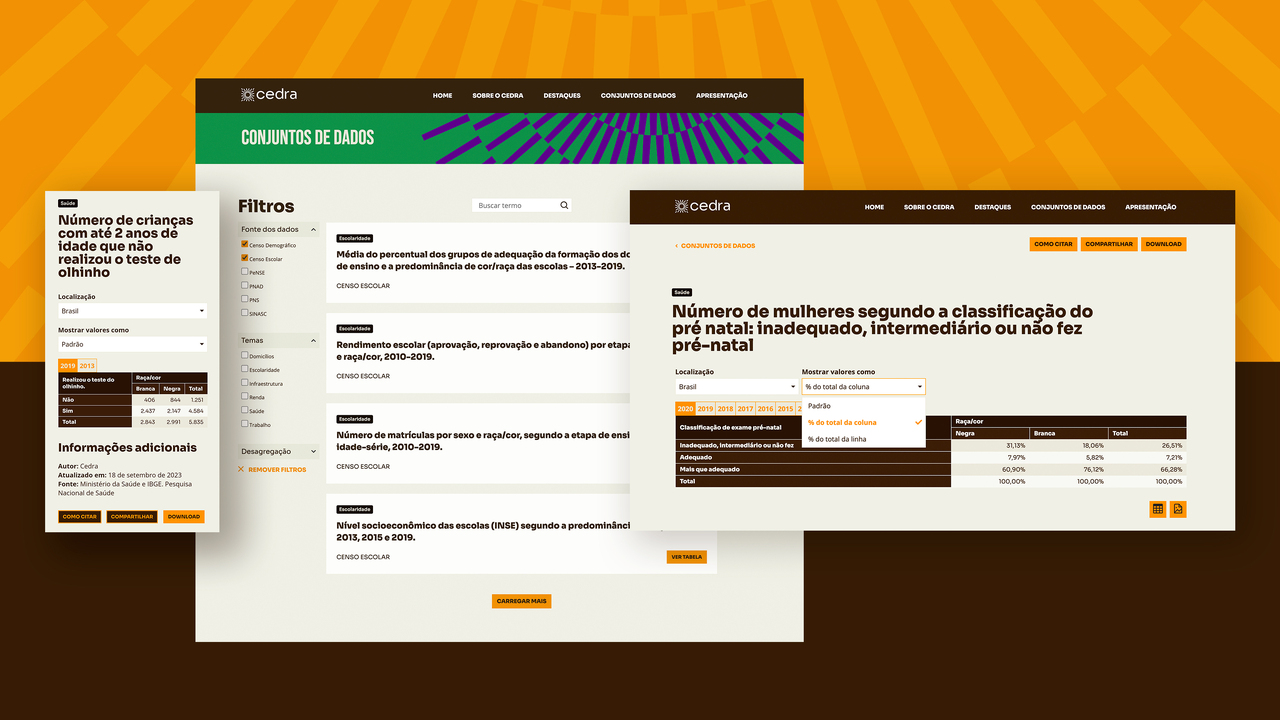 Plataforma e Visualizações CEDRA - 2022 - Café.art.br