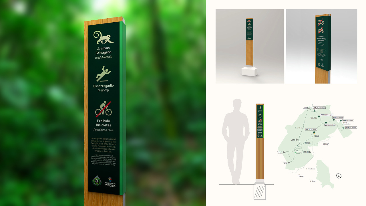 Sistema de Sinalização do Parque da Fonte Grande - 2023 - Balaio Design + Estratégia