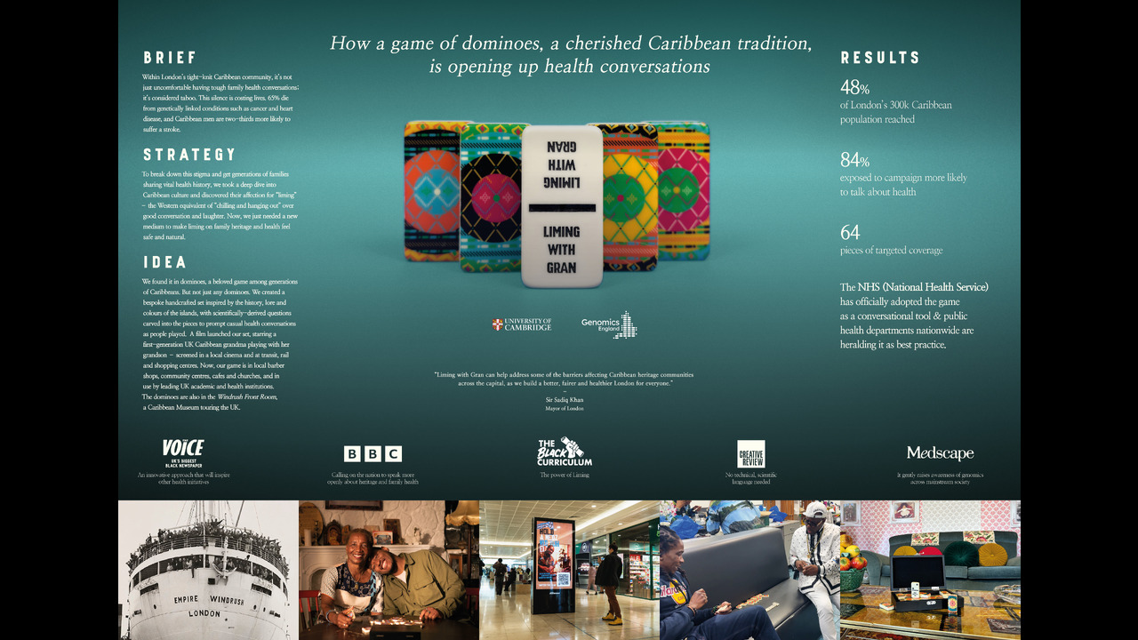 Liming with Gran - a bespoke dominoes game - Genomics England & Cambridge University