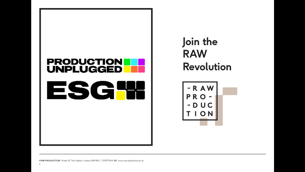 RAW Revolution - RAW Production - RAW Production is a female-led, full-service production company integrating ESG at every level—from carbon reporting and localised, low-impact shoots to inclusive crew hiring and certified offsets. Our wrap reports provide transparent, actionable insights, helping brands align creativity with measurable sustainability.