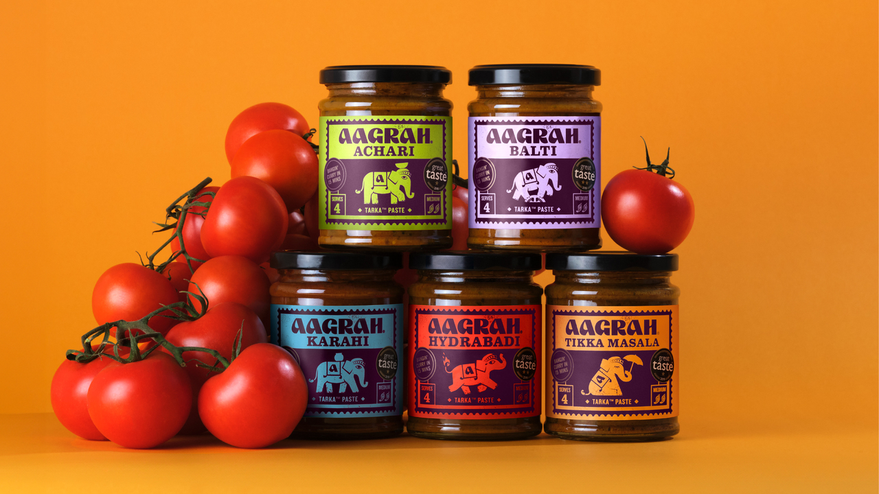 Bangin' new look for Aagrah Foods - Indian Sauces - Aagrah
