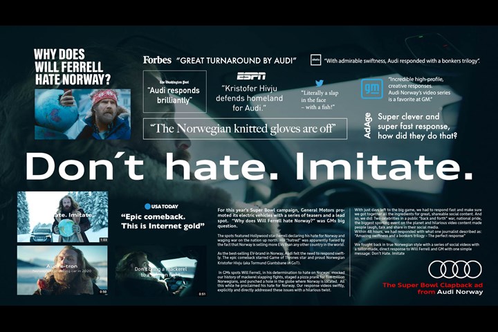 Don't Hate. Imitate. - The Super Bowl Clapback - Automotive - Audi Norway
