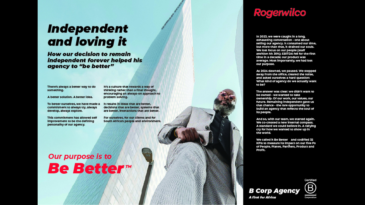 Be Better - a transformational journey - Agency regeneration - Rogerwilco