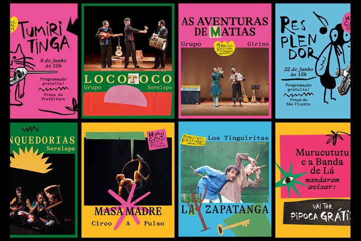 Murucututu - Festival para crianças - 2024 - Design gráfico: Filipe Lampejo e Gabriela Vaz Coordenação geral: Anaís Della Croce e Gabriel Murilo Realização: Aventura