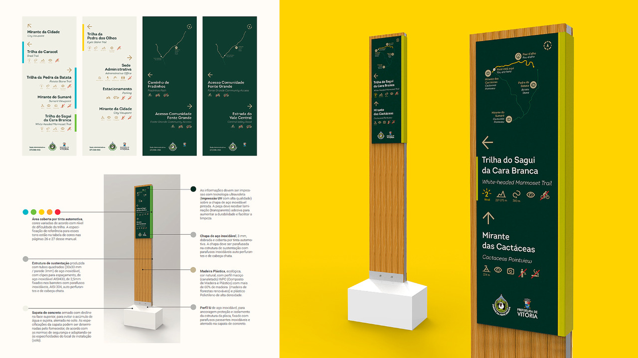 Sistema de Sinalização do Parque da Fonte Grande - 2023 - Balaio Design + Estratégia