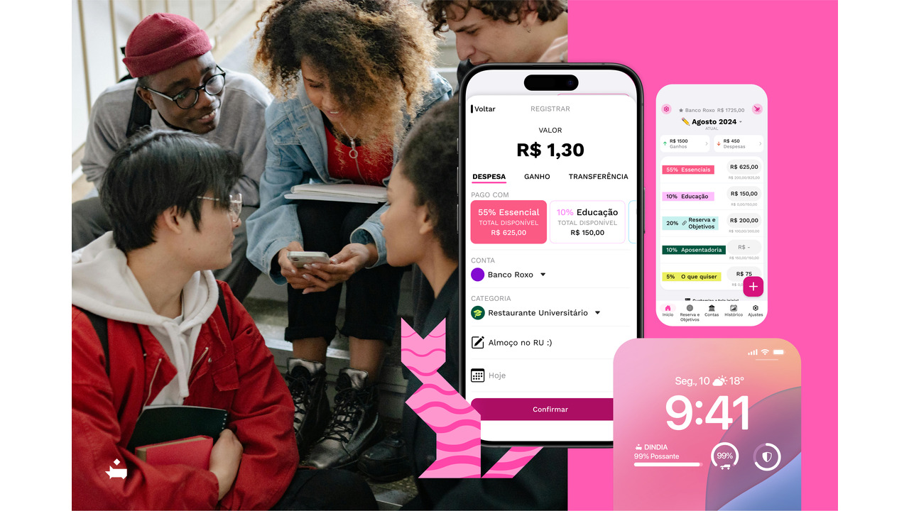 Dindia - Aplicativo de gerenciamento financeiro pessoal, feito com e para estudantes de graduação - 2023 - Ana Luisa Duda Stege