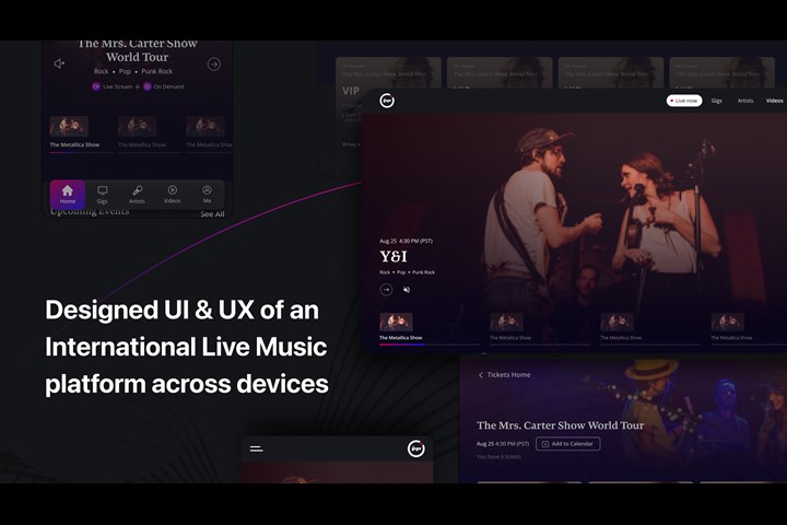 Gigs Live Website Design - TXL Technologies - Gigs Live
