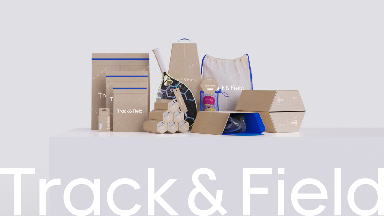 Embalagens sustentáveis Track&Field - 2022 - Time FutureBrand Design gráfico: Amanda Oliveira Arnaldo Bastos Felipe Luz Gianlucca Segato Design de produto: Daniel Yaginuma Produção gráfica: Everton Silva Antilhas