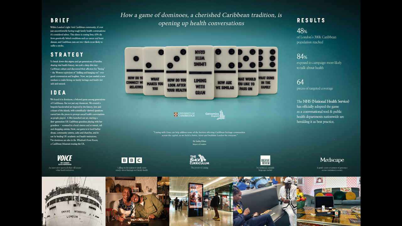 Liming with Gran - a bespoke dominoes game - Genomics England & Cambridge University