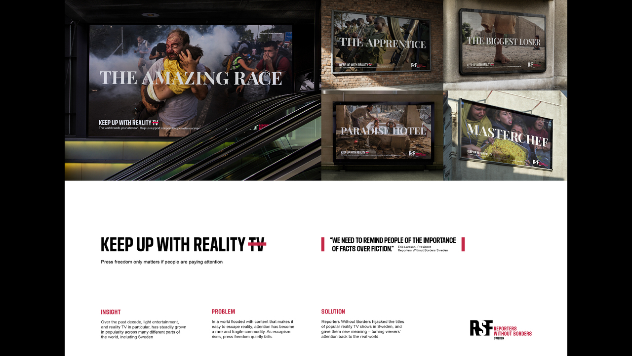 Keep up with reality - Global NGO focussing on press freedom - Reporters Without Borders