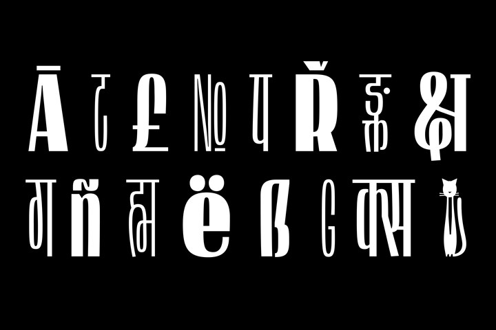 Condensed Devanagari Typeface - Mota Italic - Mota Italic