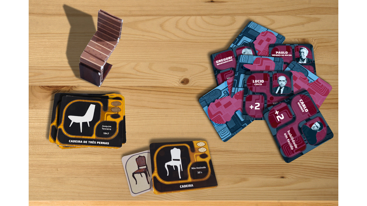 CRIA - jogo de tabuleiro sobre a história do design mobiliário modernista brasileiro - 2023 - Gabrielle Beatriz e Erica Vargas