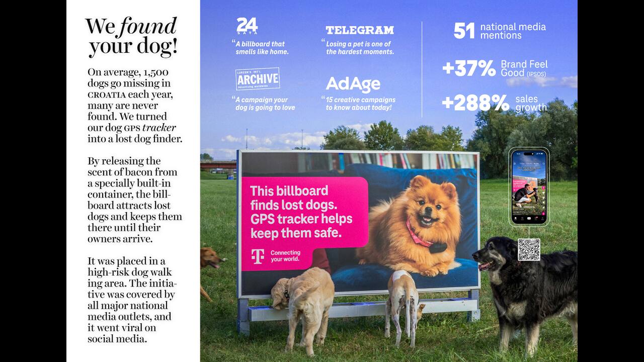 The poster that helps find lost dogs - GPS Pet Tracker - Hrvatski Telekom