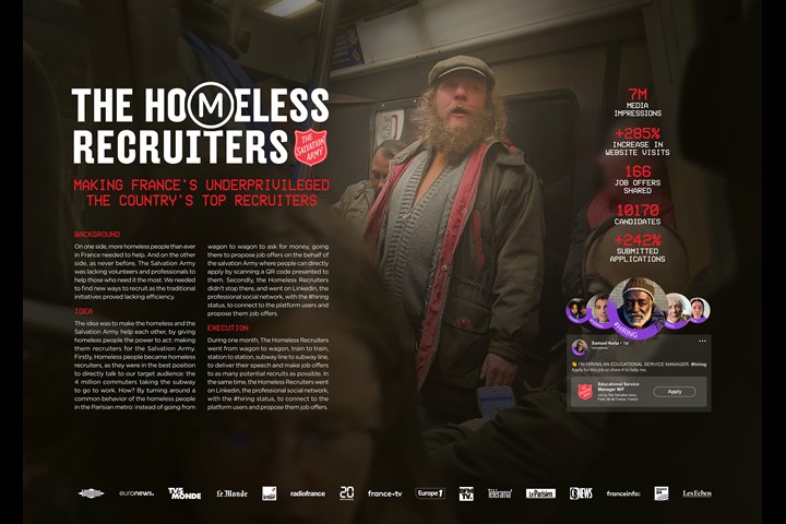 The Homeless Recruiters - Not for profit, Charity - Salvation Army