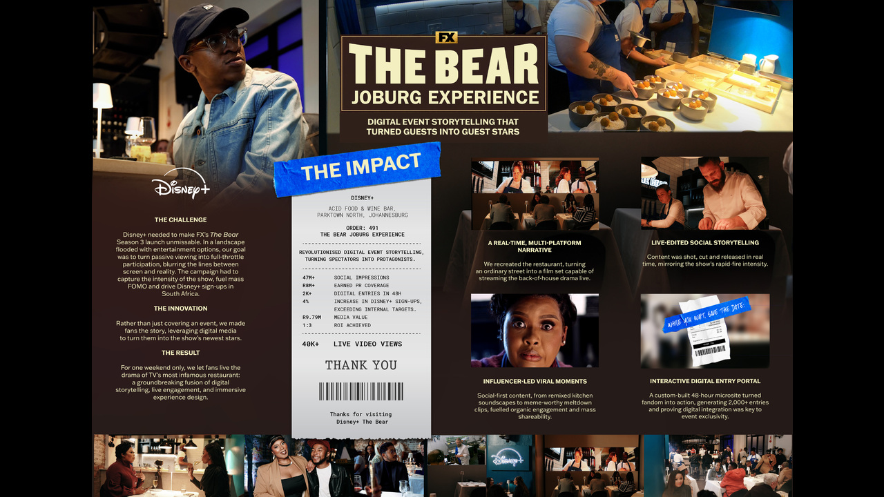 The Bear Joburg Experience - FX's The Bear - Disney +