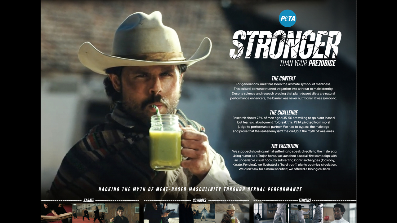 STRONGER THAN YOUR PREJUDICE - Vegan diet and one of it ́s main benefits - PETA