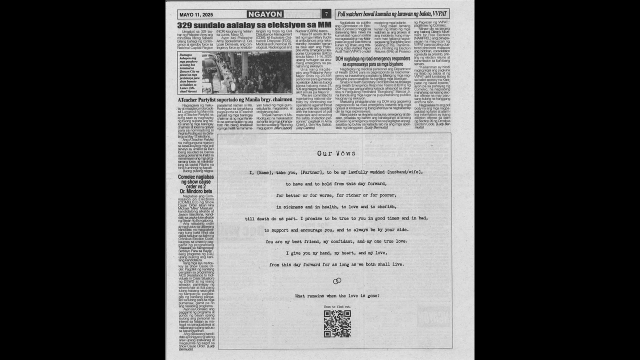 Blackout Vows by Gabriela - Non-Profit - Gabriela, The National Alliance of Women