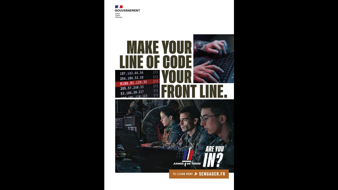 COVERT RECRUITER - FRENCH ARMY HUMAN RESOURCES DIRECTORATE - CYBER RECRUITMENT