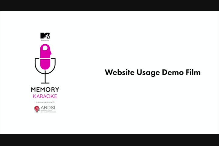 MEMORY KARAOKE Demo website and music